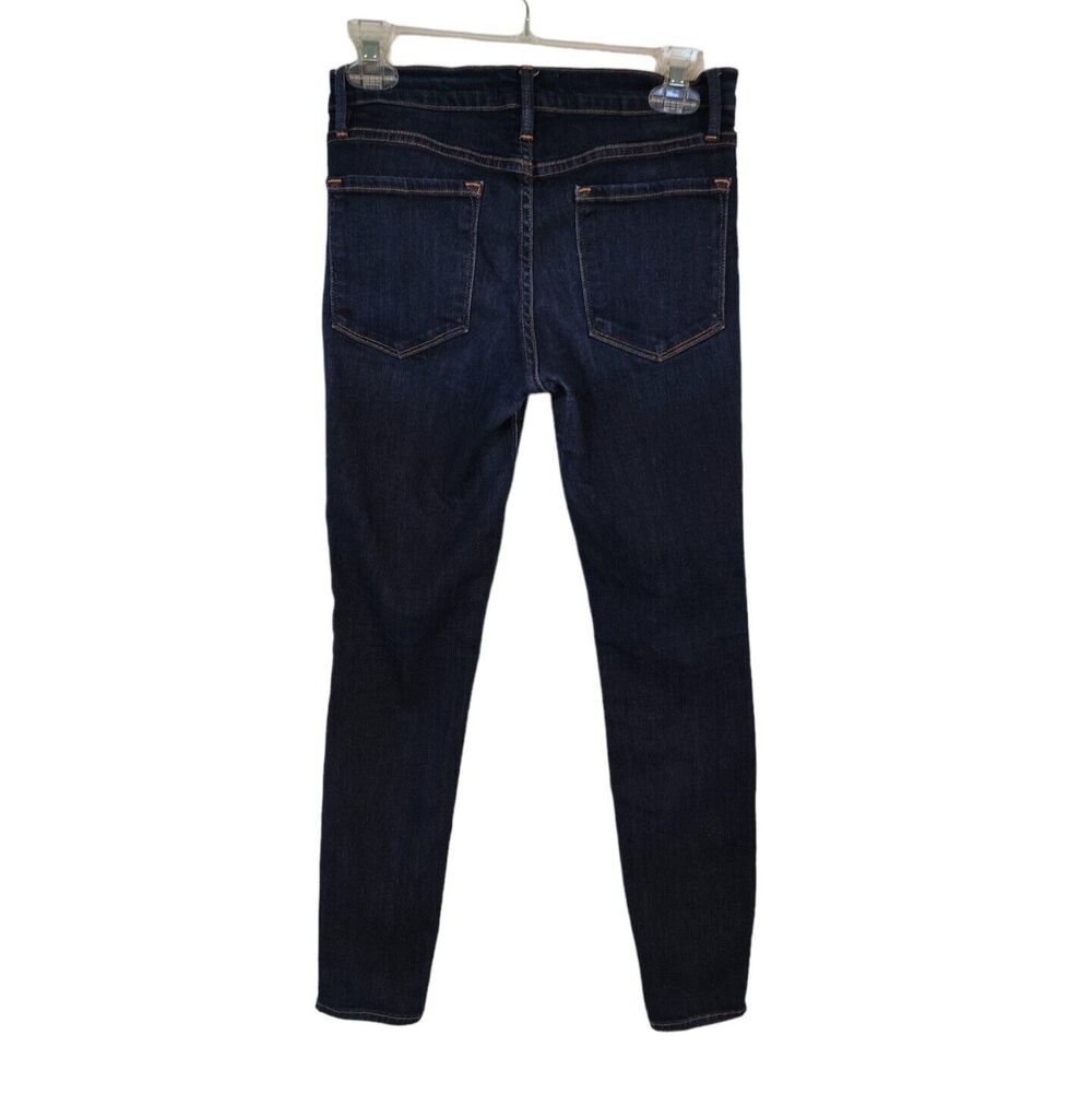 Frame Women's Le Skinny De Jeanne Jeans Size 28 Dark Wash Low Rise Denim